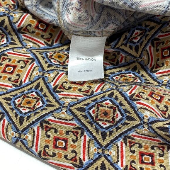 J. Jill Wide Leg Plazzo Boho Aztec Print Pants XS - Picture 9 of 10